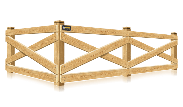 Crossbuck decorative farm fence in the Louisville, Kentucky area.