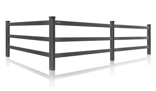 Steel Rail Fence for horse farms in the Louisville, Kentucky area.
