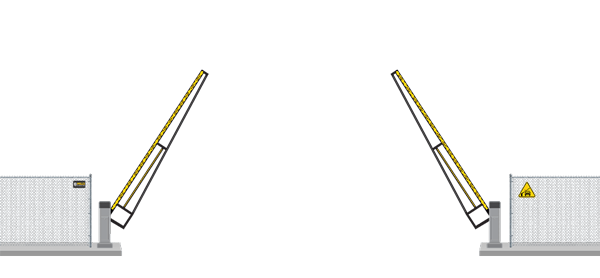 Automated Barrier Lift gate in open position