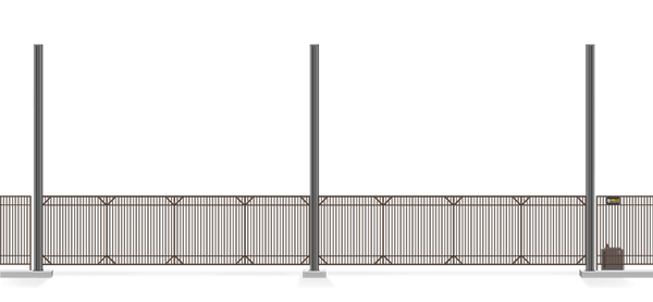 Automated Metal Vertical gate  Lift in closed position