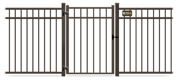 Metal gate in closed position