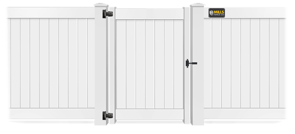 Vinyl gate in closed position