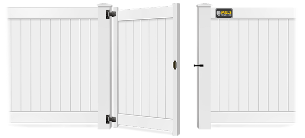 Vinyl gate in open position