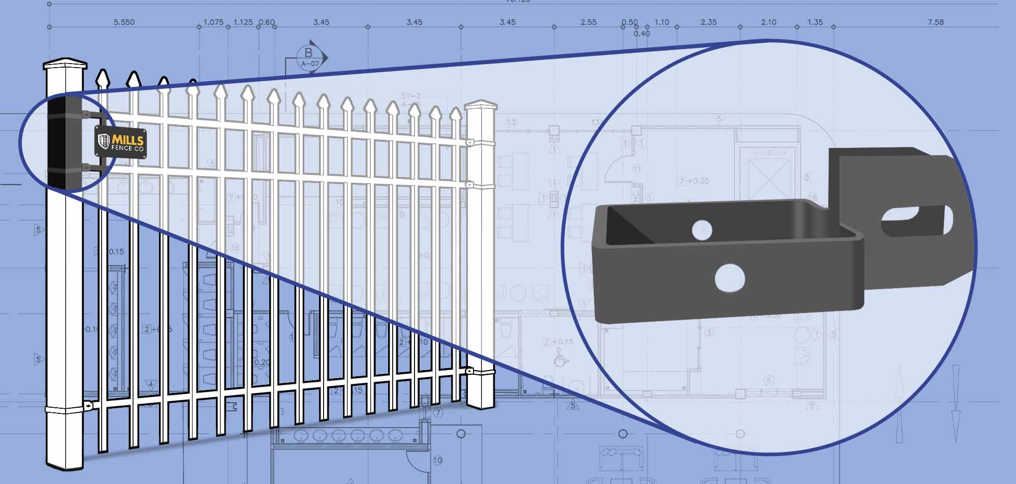 Louisville, Kentucky Ornamental Steel fence Brackets installation company