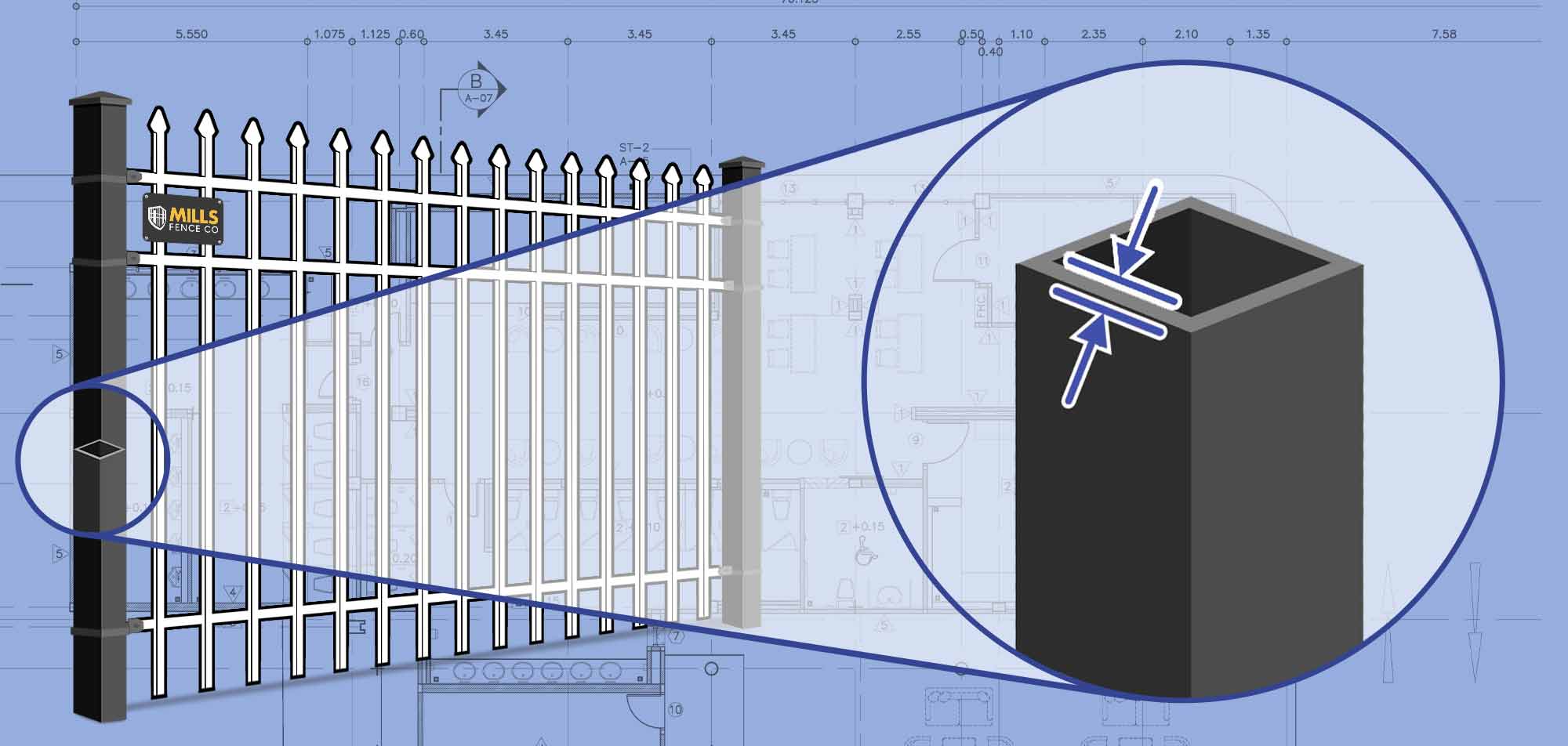 Louisville, Kentucky Ornamental Steel fence Posts installation company