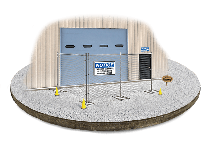 Temporary fence installation for the Louisville, Kentucky area.