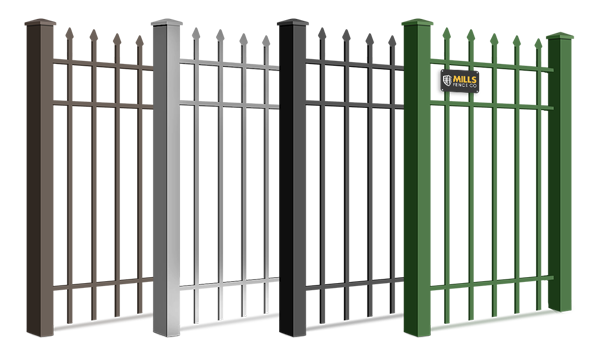 Steel and metal fence powder coating colors in Louisville, Kentucky