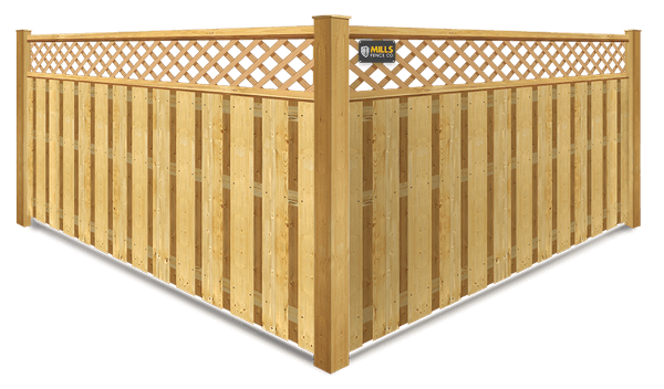 Lattice Top wood fence company in Louisville, Kentucky