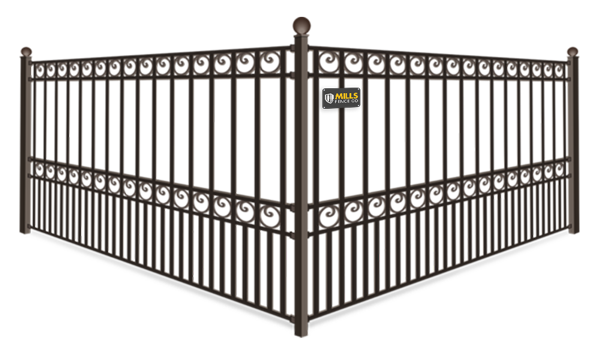 Ornate With Rings wrought iron fence company in Louisville, Kentucky