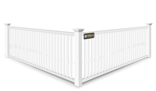 2 Rail Closed Picket vinyl fence contractor in Louisville, Kentucky