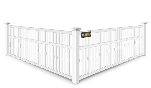 3 Rail Closed Picket vinyl fence contractor in Louisville, Kentucky