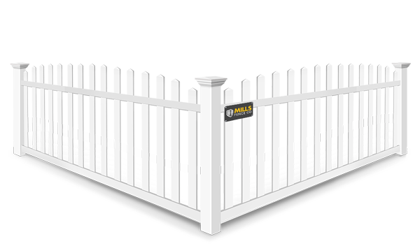 Arched picket vinyl fence contractor in Louisville, Kentucky