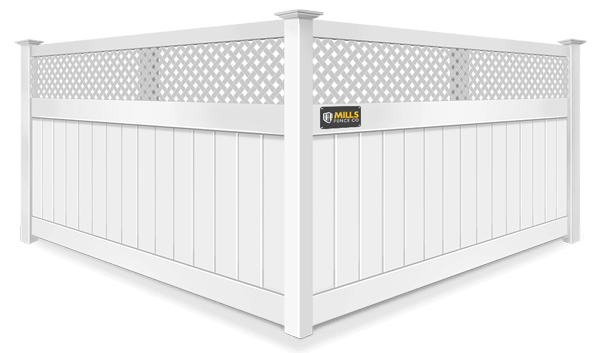 Decorative Lattice Top vinyl fence contractor in Louisville, Kentucky