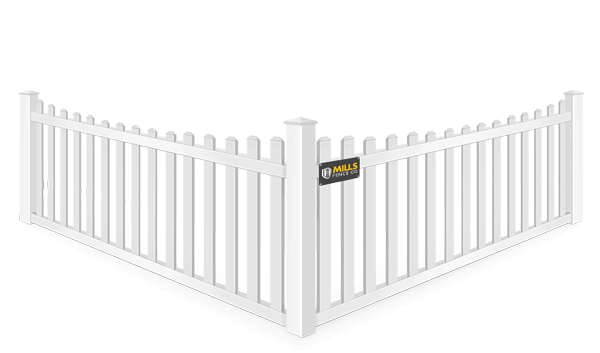 Scalloped Picket vinyl fence contractor in Louisville, Kentucky